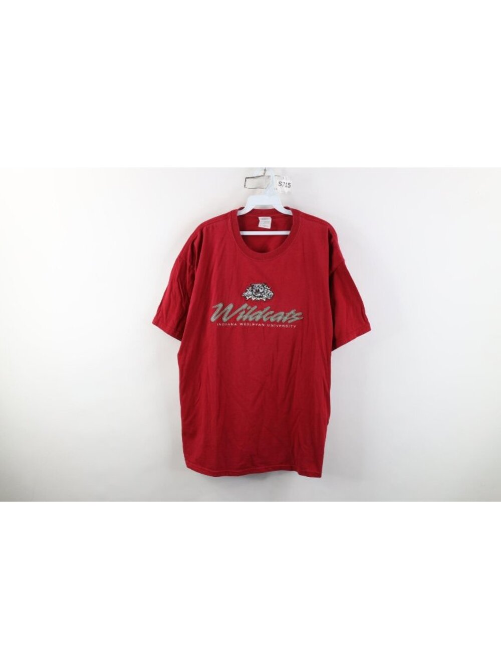Vintage 90s Y2K Mens XL Indiana Wesleyan University Wildcats T-Shirt Red Cotton